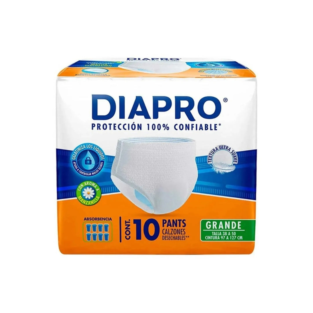 Pañal Adulto Diapro Pants Med. 10Pz