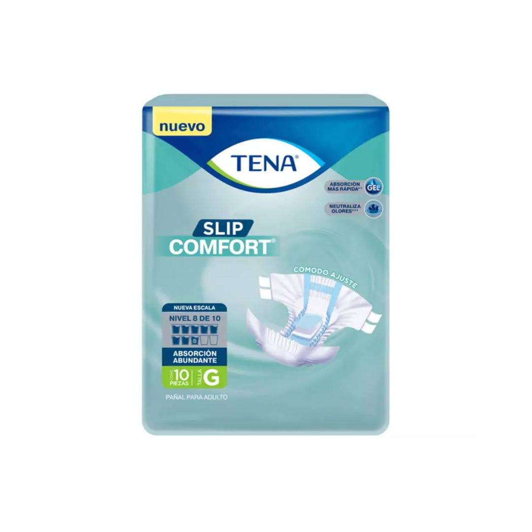 Pañal Adulto Tena Slip Confort Gde 10Pz