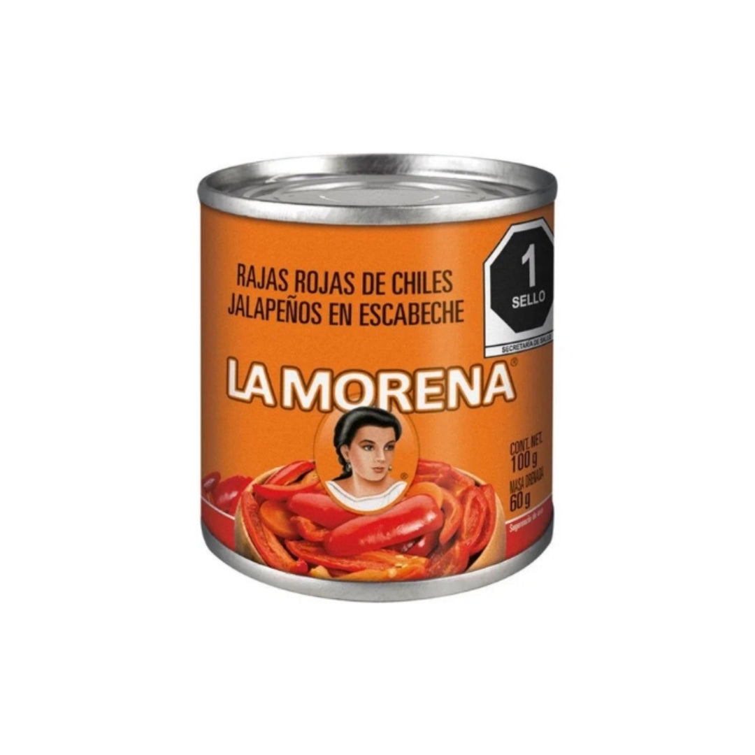 Chiles En Lata Morena Rajas Rojas 105 Gr