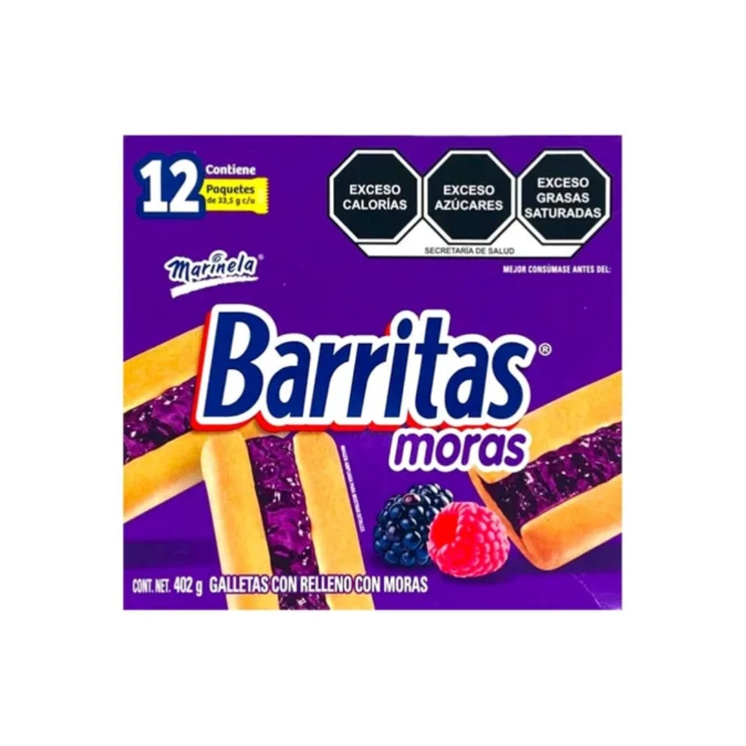 Galletas Marinela Barritas Moras 12/402 Gr