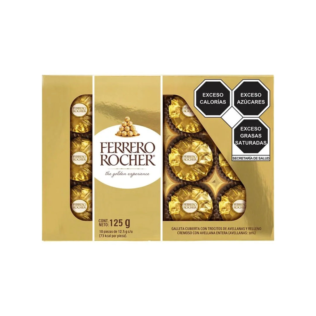 Chocolate Dulce Ferrero Rocher 125 Gr 10/10Pz