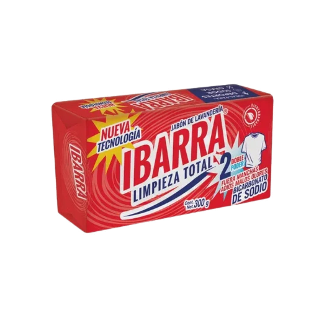 Jabon Lavanderia Ibarra Limpieza Total 300 Gr