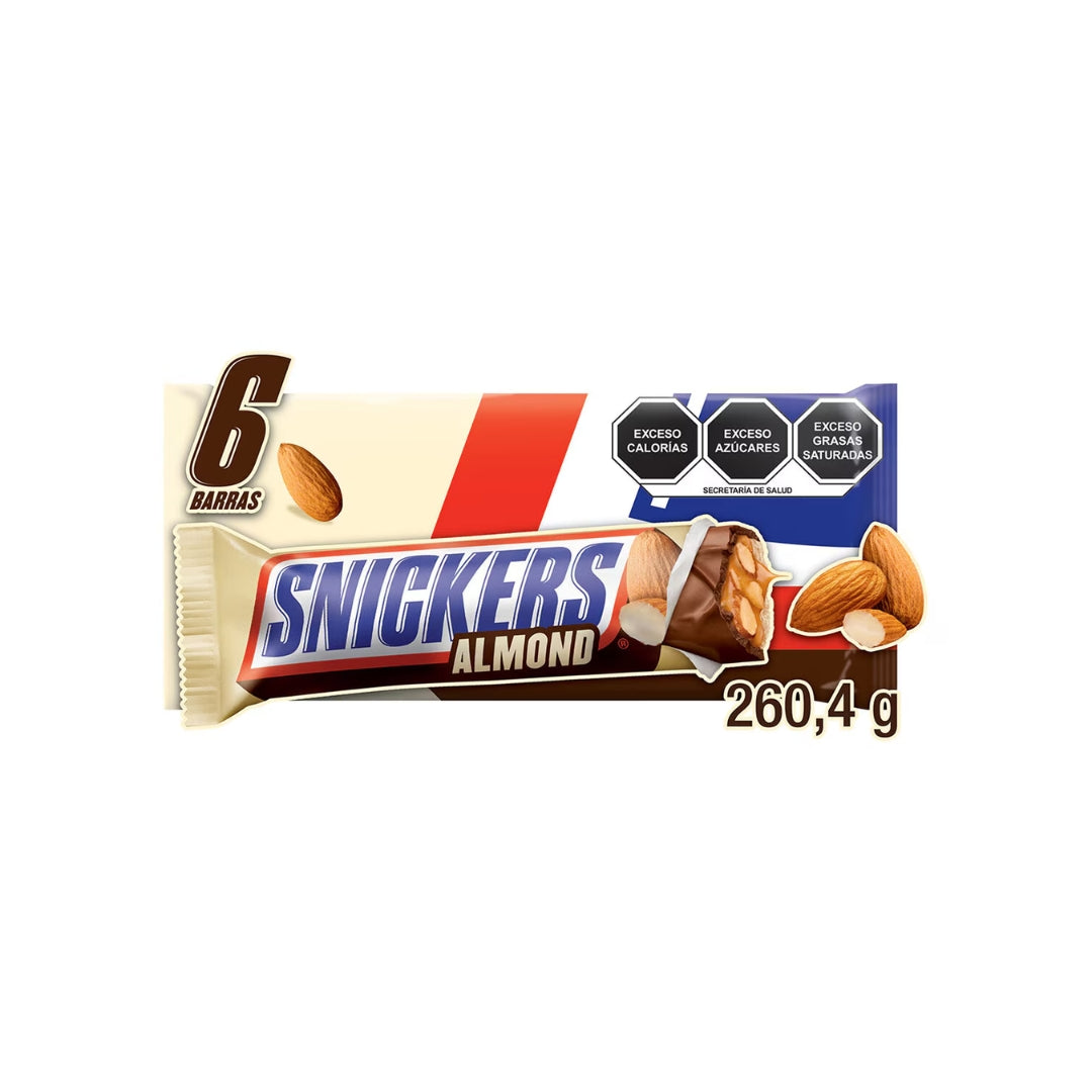 Chocolate Dulce Snickers Almendra 6 Pz