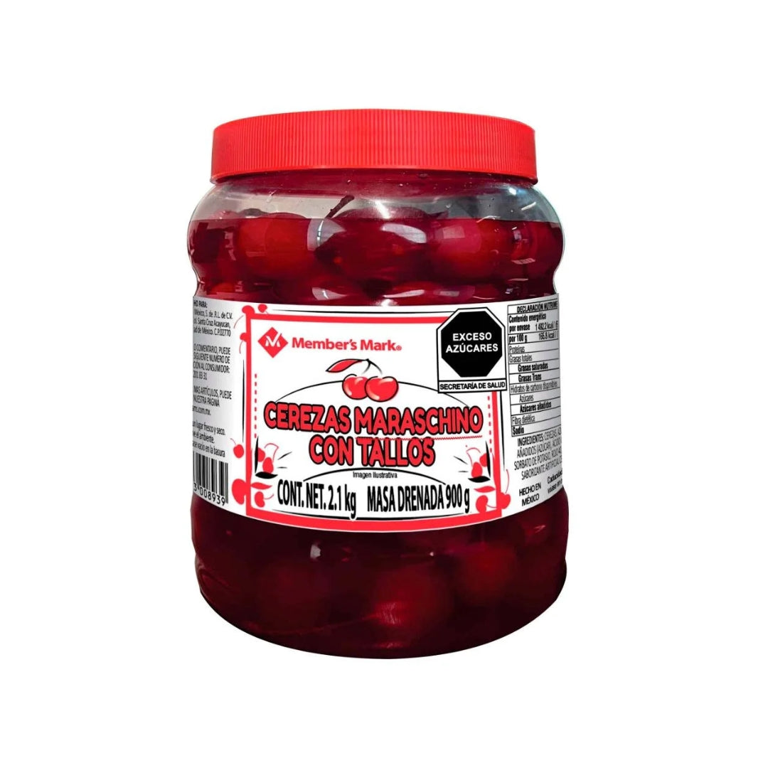 Fruta En Almibar Mermbers Mark Cereza Roja C/Tallo 2.1 Kg
