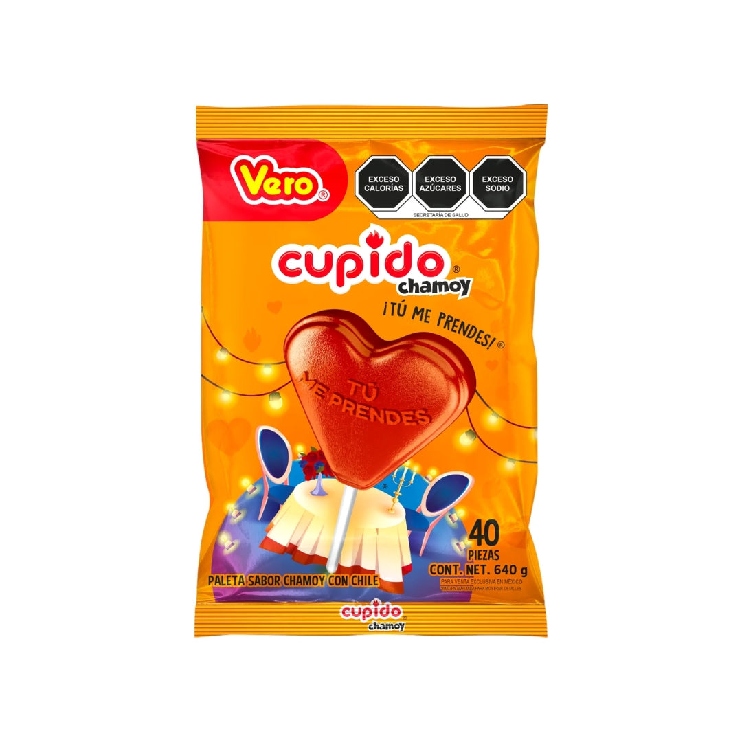 Dulces Vero Paleta Cupido Chamoy 40 Pz