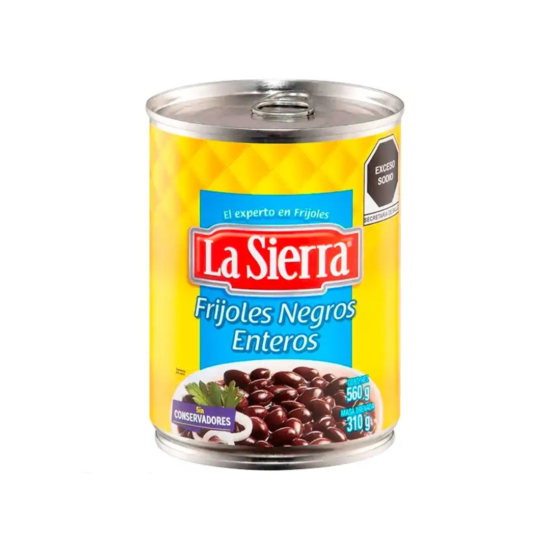 Frijol La Sierra Negros Lata Enteros 560 Gr.