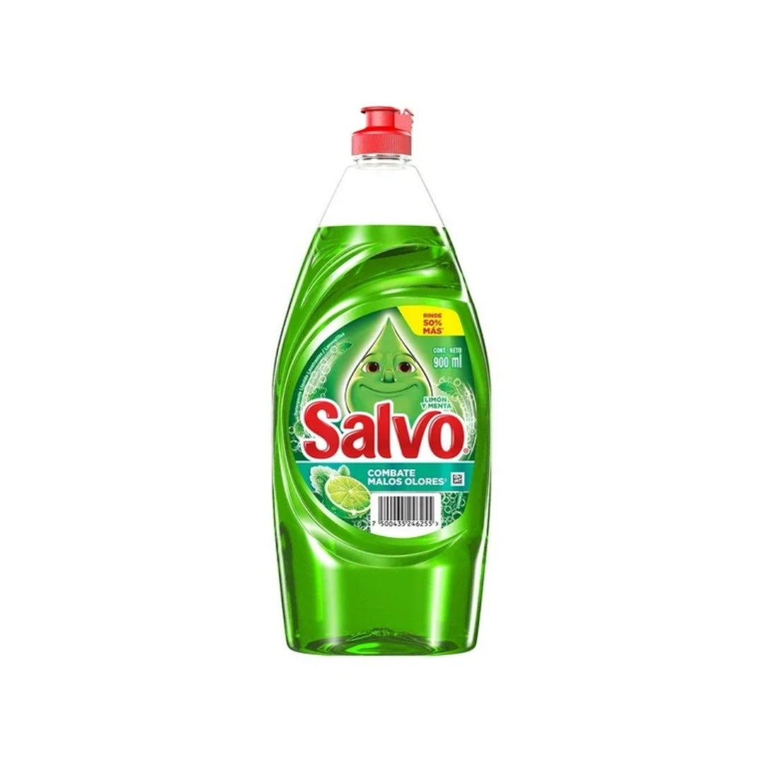 Detergente Trastes Liquido Salvo Limon & Menta 900 Ml