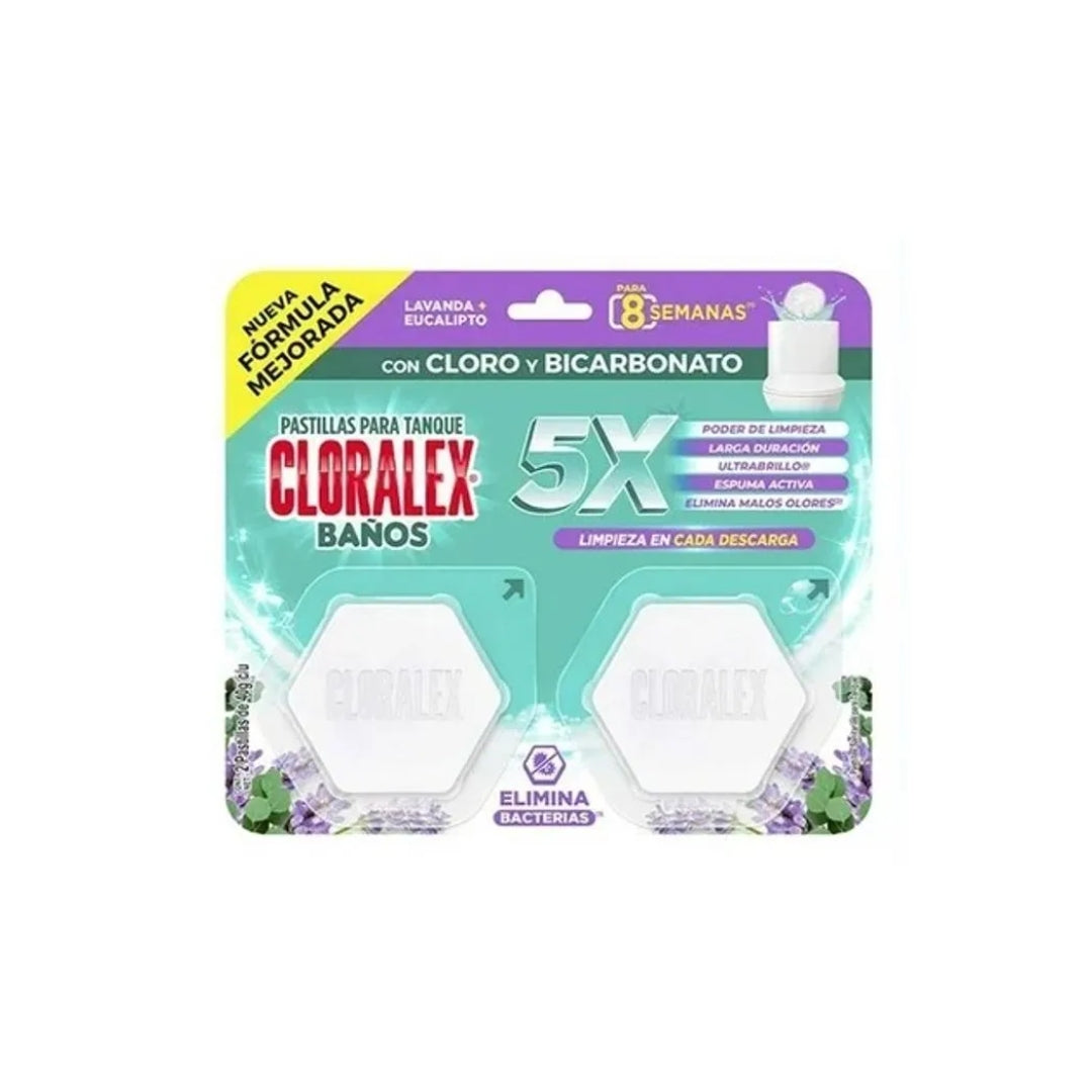 Pastilla Para Baño Cloralex Fresco Lavanda 2 Pz