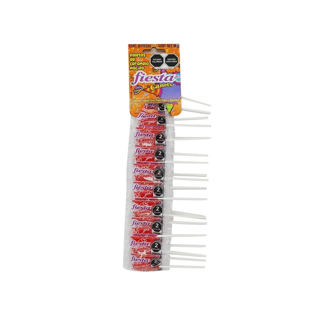 Dulces Fiesta Paletas Tira Chica 20 Pz