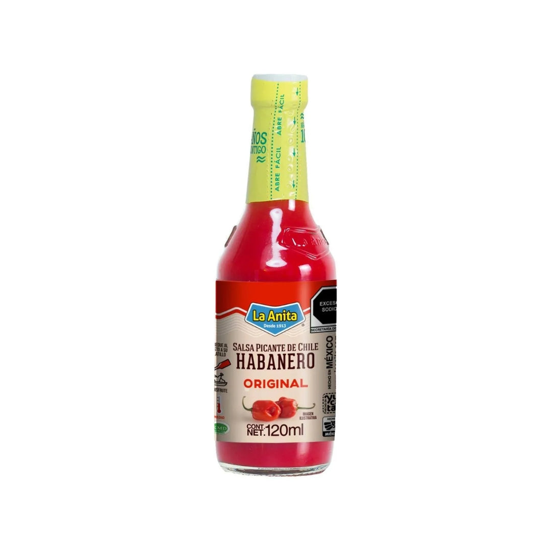 Salsa Habanera La Anita Habanero Rojo 120 Ml