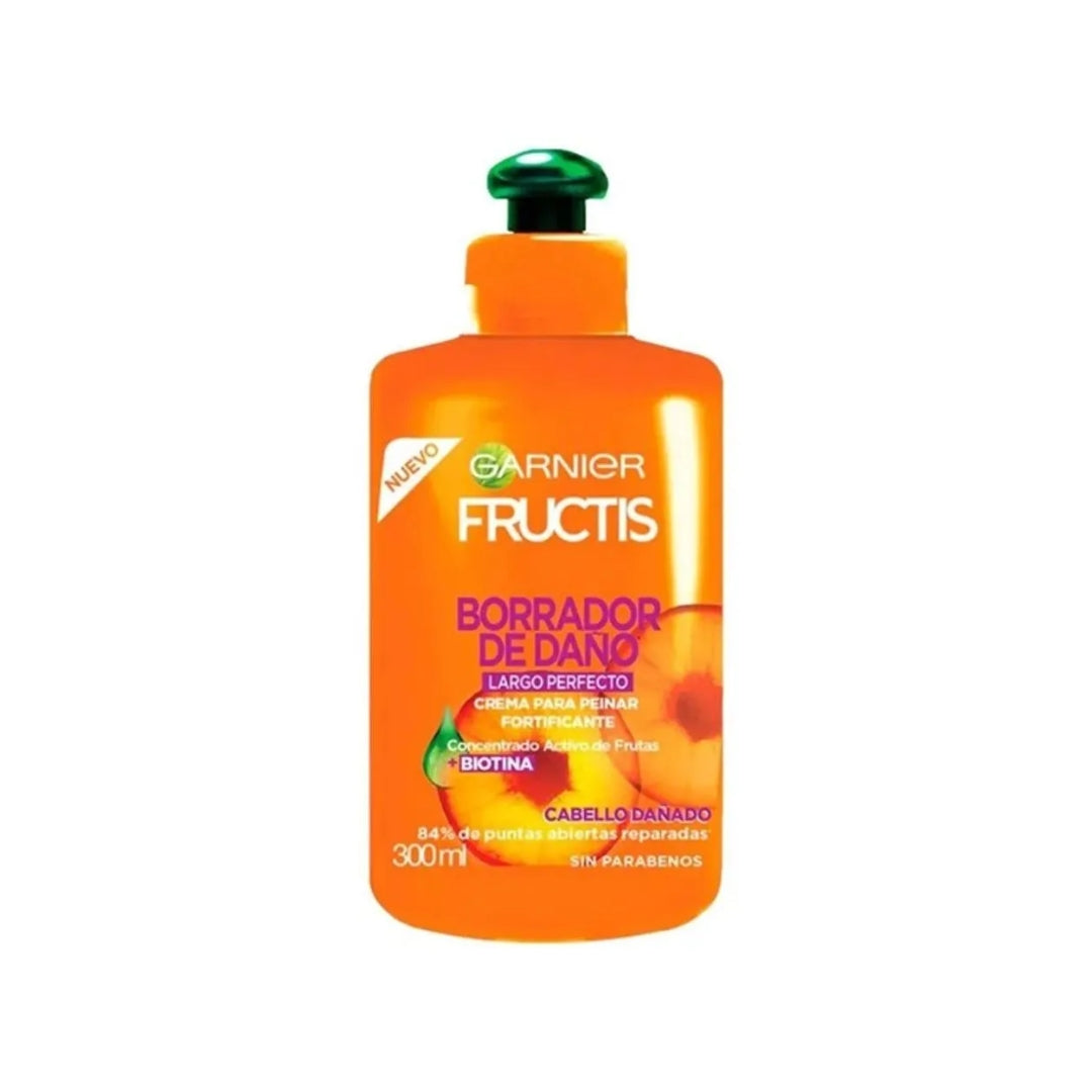 Crema Para Peinar Fructis Borrador De Daño 300Ml
