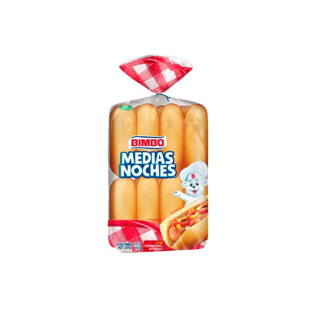 Pan Bimbo Medias Noches 680gr pz