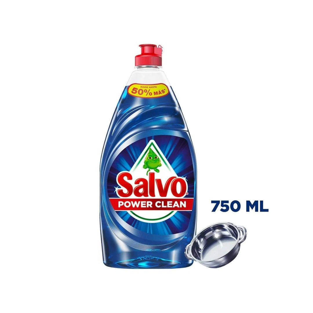 Detergente Trastes Liquido Salvo Power Clean 750 ml