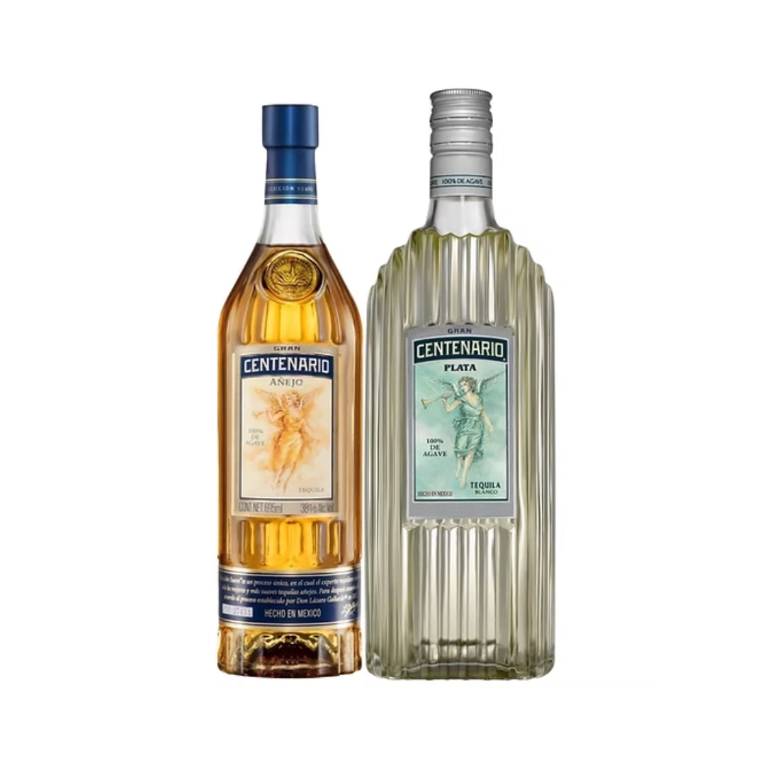 Tequila Centenario Añejo 695 ml + Centenario Plata 700 ml
