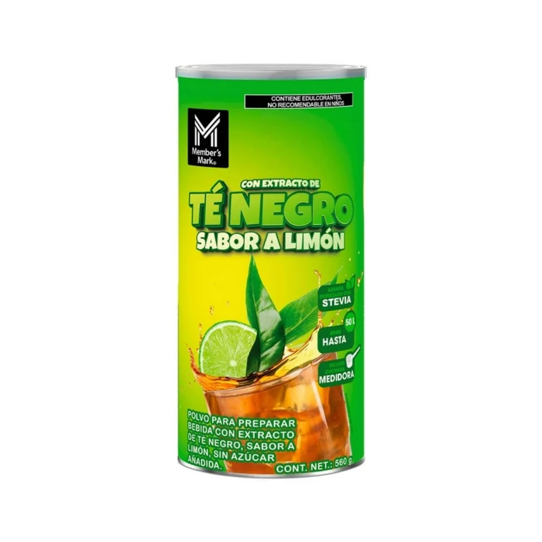 Bebida En Polvo Members Te Negro Limon 560 Gr