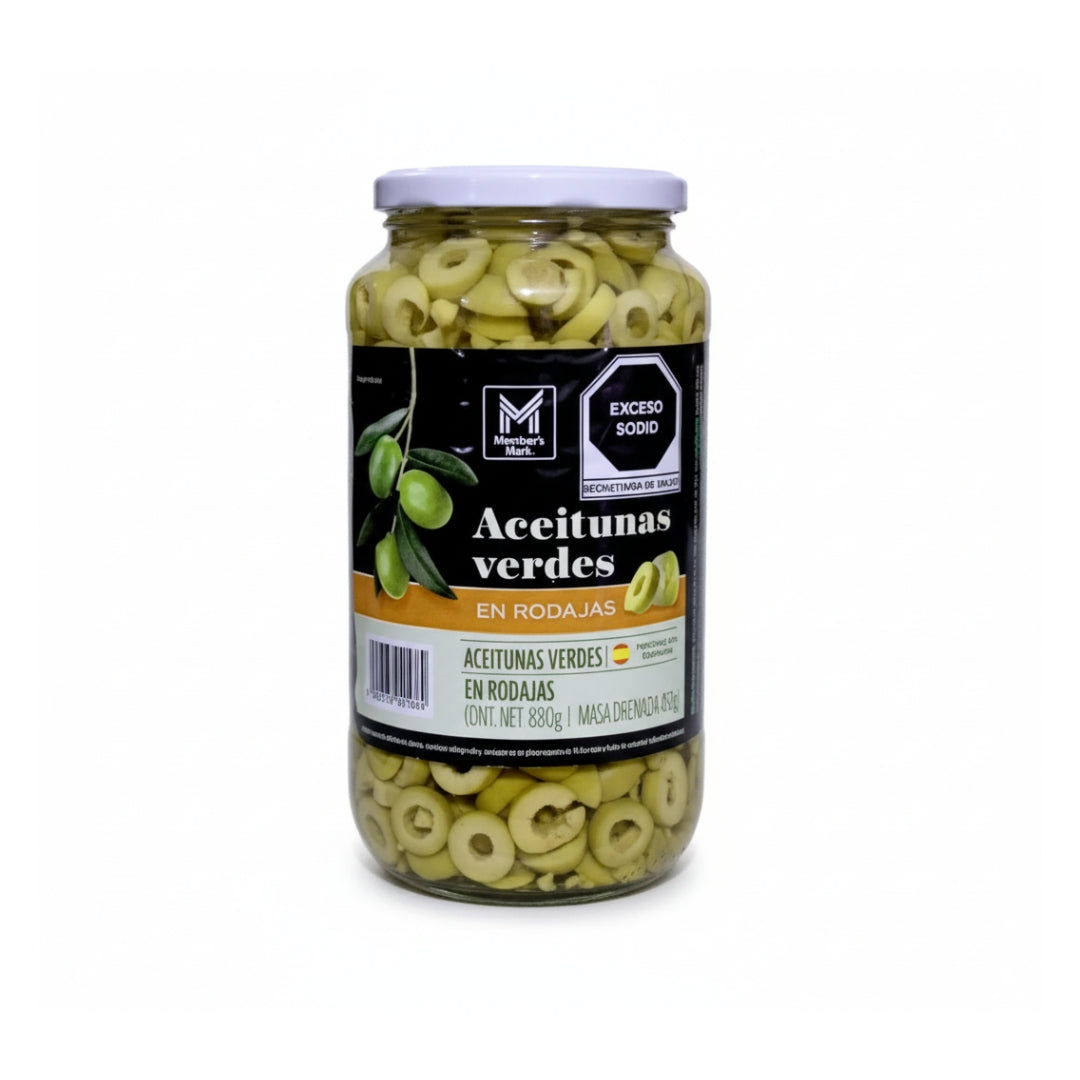 Aceitunas Members Españolas Verdes En Rodajas 880 Gr
