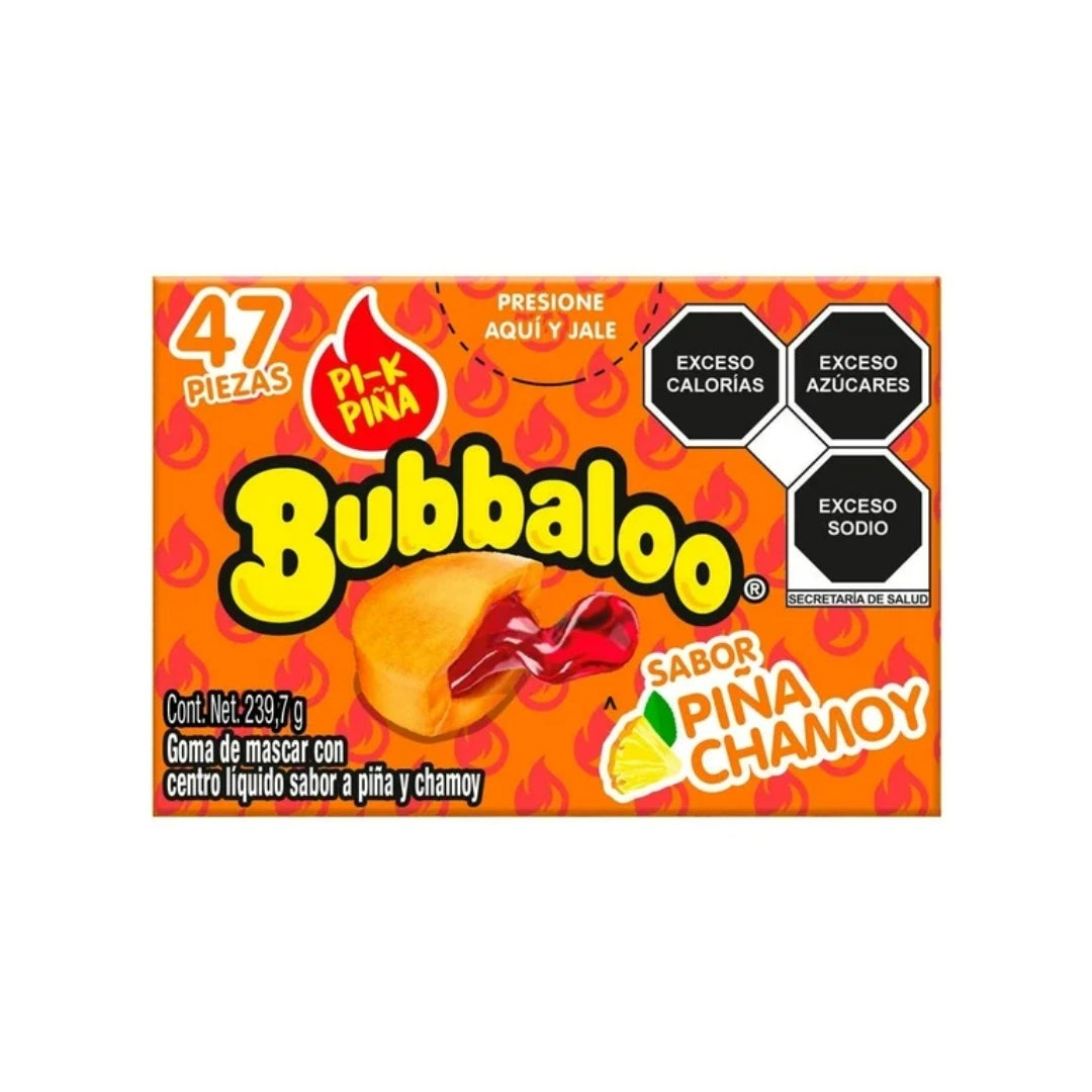 Dulces Bubbaloo Pik Piña Chamoy 239.7 Gr
