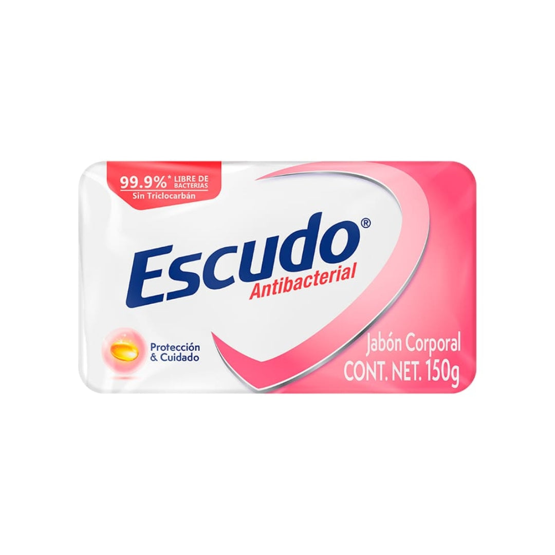 Jabon De Tocador Escudo Antibacterial Cuidado 150 Gr