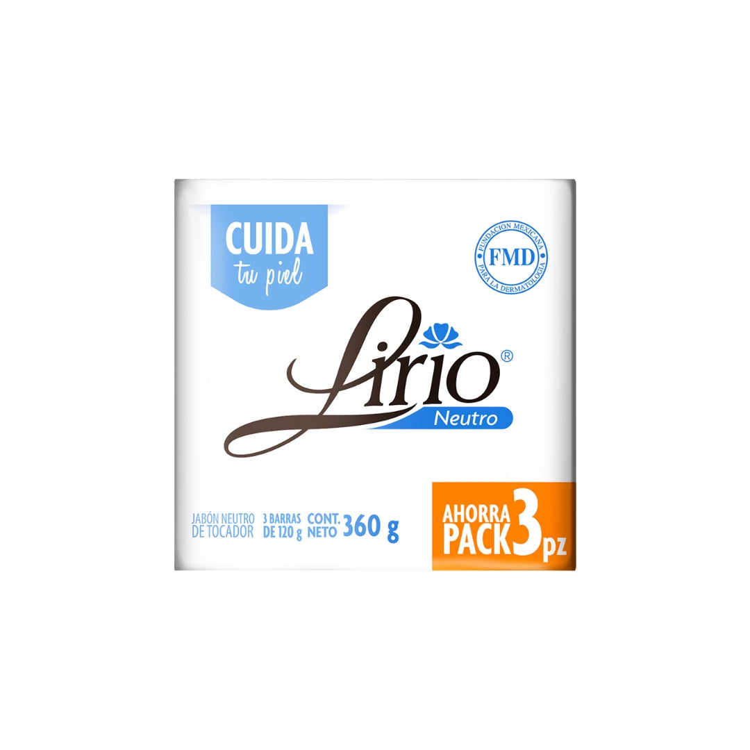 ZJabon De Baño Lirio Neutro 3 Pz 360 Gr (1)